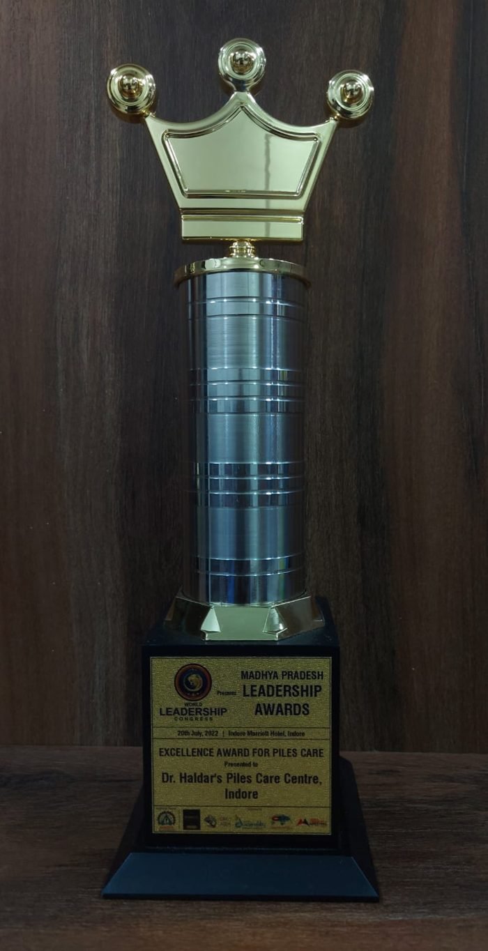 Excellence Award for Piles Care trophy